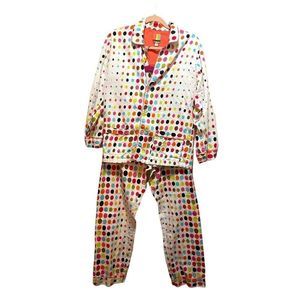 Tepper Jackson White Polka Dot--Confetti PJ's XS 100% Cotton Pajama set